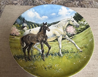 Vintage Spode samlartallrik: "Lipizzanern"