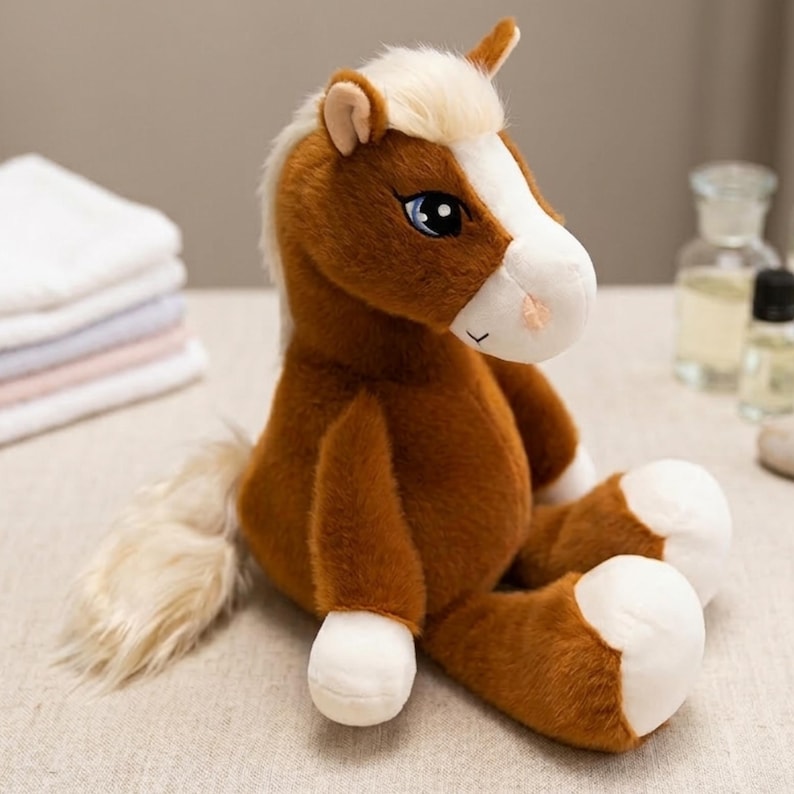 Big Eyes Horse Plush: Soft Cotton Stuffed Animal Toy (33cm) image 3