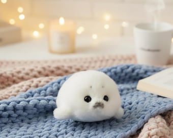 White Baby Seal Plush Toy - 12cm Soft Cuddly Marine Animal Gift