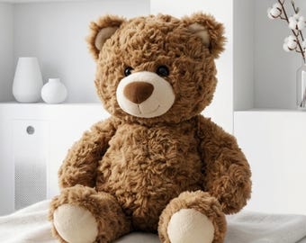 Classic Hugging Bear Plush Toy: Soft Teddy Bear Doll for Birthday Gifts & Room Decor