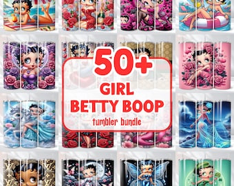 50+ Betty Girl Cartoon Tumbler PNG Bundle Designs Digital Download