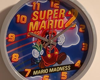 Orologio da parete - 20 cm - Decorazione per postazione da geek di videogiochi retrò