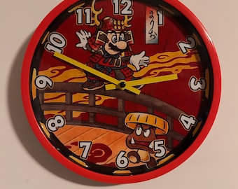 Orologio da parete Mario Samurai - Decorazione per postazione gaming