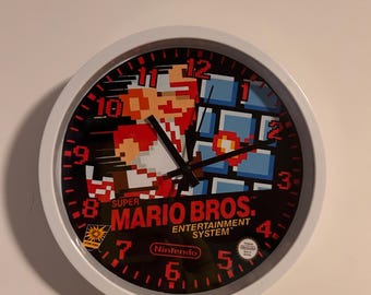 Orologio da parete Nintendo Hogan's Alley 20 cm – Decorazione retrò per appassionati di videogiochi NES