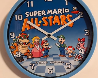 Orologio da parete Super Mario da 21 cm – decorazione retrò a tema videogiochi Nintendo