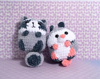 Peluche de ganchillo de animalito del bosque grueso