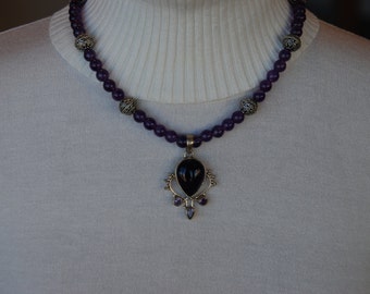 Amethyst and Sterling Silver necklace