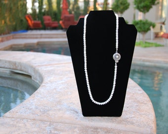 Bridesmaid gift, beaded Pearls, Pearl necklace, Bride, beaded necklace, bead necklace, beaded jewelry, Pearls