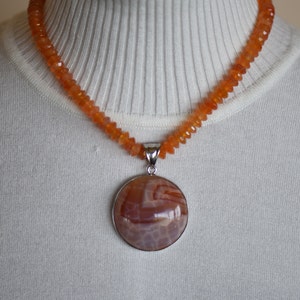 Fire Agate and Carnelian necklace