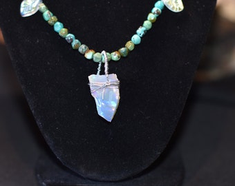 Boulder Opal and Turquoise Necklace