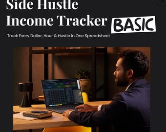 Side Hustle Income Tracker BASIC | Multiple Income Stream Spreadsheet | Excel Google Sheets | Digital Download