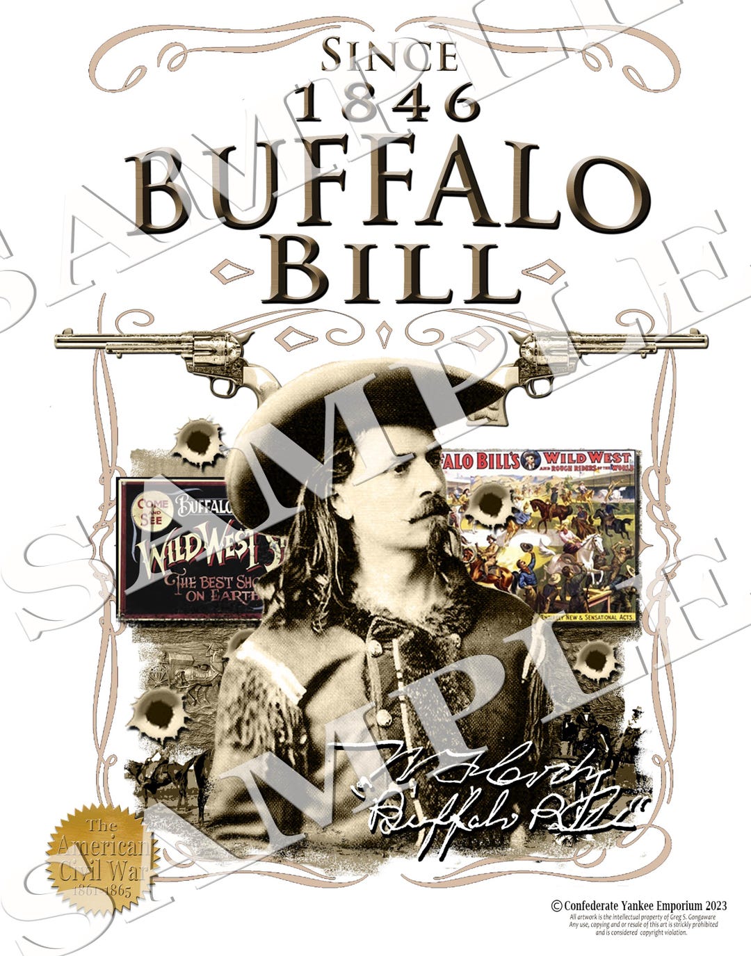 American Wild West Legend Buffalo Bill Historical Art Print - Etsy