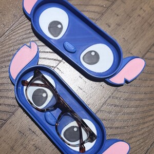Cute Stitch Eyeglass Case | 3D Printed Glasses Holder | Kawaii Glasses Case | Nerdy Gift | Cartoon Inspired Eyewear Case