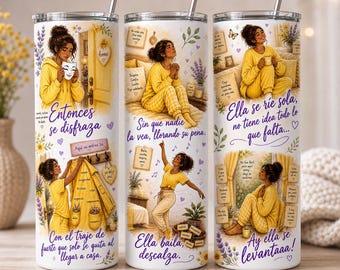 Then Kanny Garcia disguises herself / wrap tumbler 20 oz / Skinny Sublimation / digital