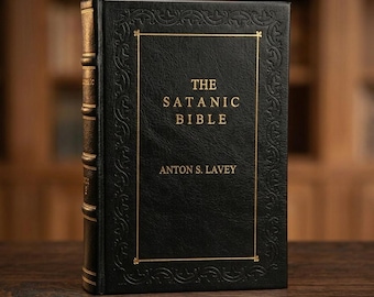 La Biblia Satánica de Anton LaVey / Encuadernación en cuero de lujo