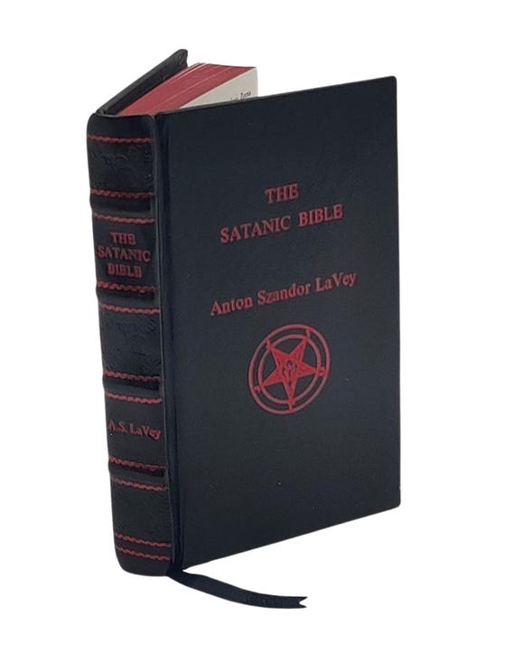 The Satanic Bible Leather Rebound Edition by Anton Lavey - Etsy