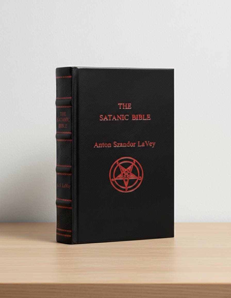 The Satanic Bible Leather Rebound Edition by Anton Lavey - Etsy