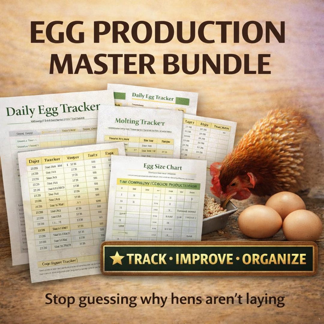 Chicken Egg Production Master Bundle Printable | Egg Tracker, Egg Log ...