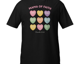 Mama of Faith Christian T-Shirt, Mother’s Day, Proverbs 31:28 Bible Verse Graphic Tee