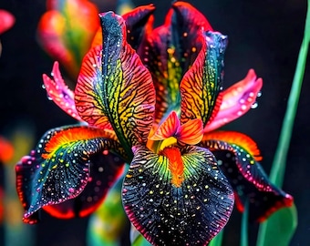 Sementes de íris mistas para plantio, flores perenes para jardim, sementes tradicionais não transgênicas, sementes para plantas de jardim ao ar livre.