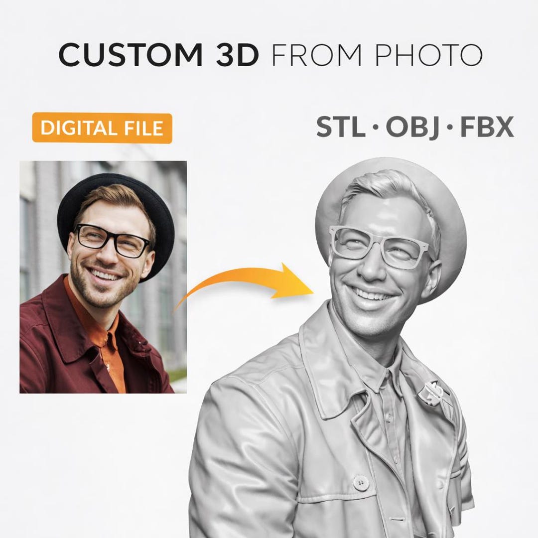 Custom 3D Model From Photo, STL OBJ FBX, 3D Print File, Digital ...