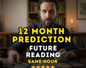 Next 12 Month Prediction, Psychic Reading Same Hour, Future Tarot Reading, Love Career Money Forecast, Spiritual Guidance, Future Timeline