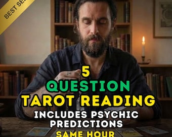 5 Question Tarot Reading, Same Hour Psychic Advice