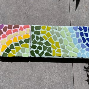 Pflasterstein mit Mosaikbeklebung (Keramiksteine) für den Hof oder Garten verschiedene Ausführungen