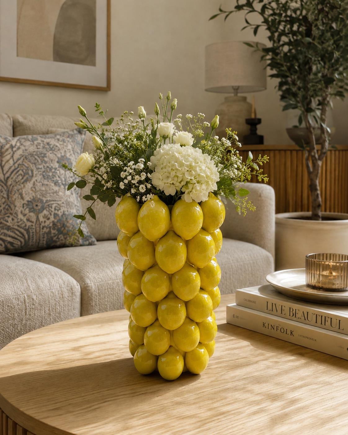 Yellow vases