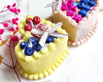 Cadeau-idee voor een verjaardag – Dessertkaars van sojawas | Taartkaars | Zoete geur | Handgemaakt | Decoratief cadeau voor haar, cadeau voor je vriendin