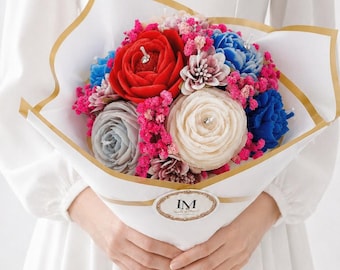 Boeket kaarsen, cadeau, sojawaskaarsen, cadeau voor leraar, verjaardag, Moederdag, handgemaakt