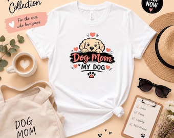 Dog Mom Puppy Graphic Tee | Pet Lover Gift for Women