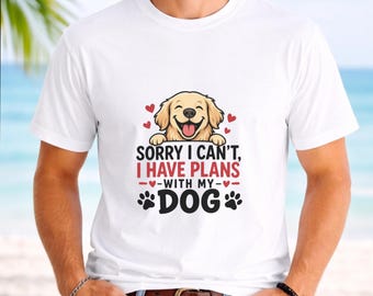 Dog Lover T-Shirt, Funny Plans With My Dog Graphic Tee