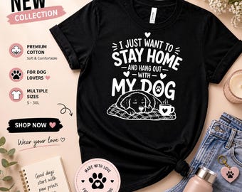 Dog Lover T-Shirt | Cozy Home & Dog Graphic Tee