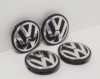 4x VW Volkswagen 65mm Alloy Wheel Centre Cap Hub cap 3B7601171 Black