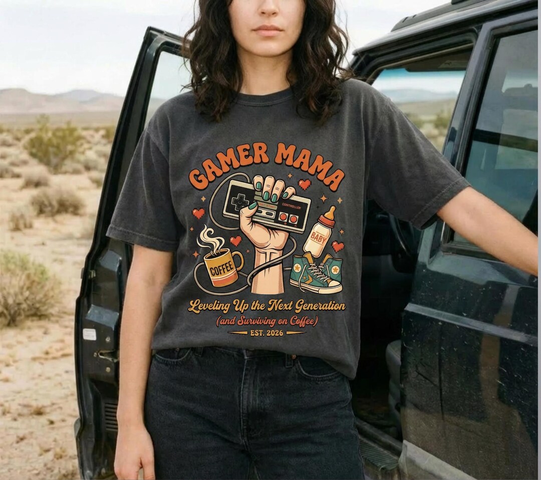Retro Gamer Mama Shirt | 8 Bit Controller, Millennial Motherhood Tee - Etsy