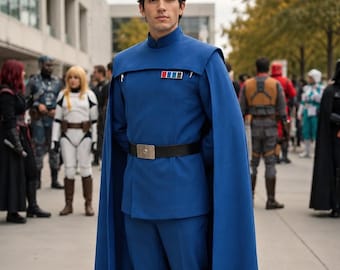 Galactic Empire Officer Blue Cosplay Costume | Star Wars Imperial Uniform.