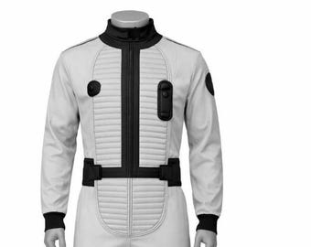 Futuristic White Tactical Jacket | Sci-Fi Cosplay Outfit | Cyberpunk Armor Style Jacket | Space Pilot Costume | Custom Fit Unisex