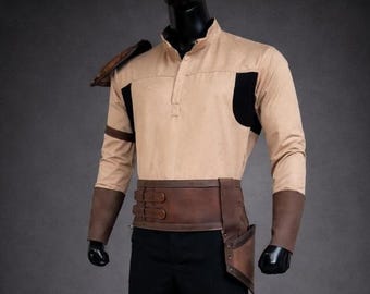 Rymdpilot-cosplaydräkt med läderbälte och hölster, sci-fi-prisjägare, galaktisk äventyrardräkt, Comic Con Halloween-cosplay