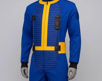 Fallout Vault Suit Cosplay | Blue Yellow Jumpsuit | Vault Dweller Costume | Gaming Outfit | Halloween Cosplay | Custom Size