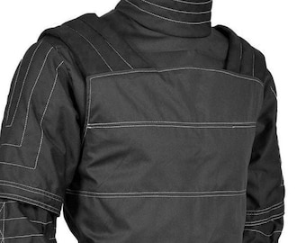 Black Tactical Cosplay Jumpsuit | Sci-Fi Futuristic Costume | Military Style Flight Suit | Cyberpunk Outfit | Custom Size Cosplay Suit