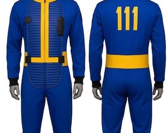 Fallout Vault Dweller Cosplay Jumpsuit | Retro Gamer Costume | Post Apocalyptic Outfit Game Cosplay
