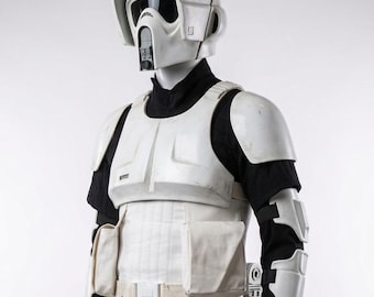 Scout Trooper Soft Parts | Star Wars Cosplay Replica Flight Suit with Cummerbund & Pouches | Custom Costume Set