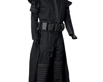 Star wars Boba Fett Mandalorian Costume – Bounty Hunter Cosplay Flight Suit with Mythosaur Skirt