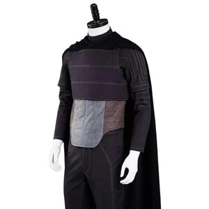 Mandalorian-inspirerad Bounty Hunter Cosplay-dräkt mörk flygdräkt med cape Sci-Fi-rustning Star Wars-stil Comic Con-dräkt bild 3