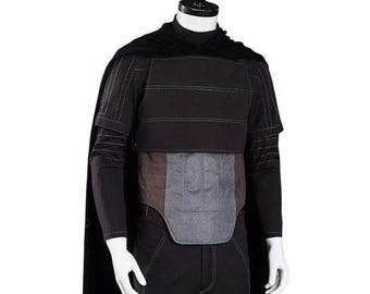 Mandalorian Inspired Bounty Hunter Cosplay Costume Dark Flight Suit with Cape Sci-Fi Armor Outfit Star Wars Style Comic Con Costume