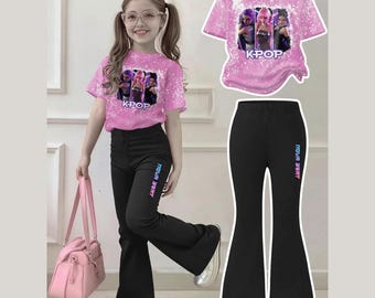 KPop Demon Hunters Kids Dress, Cute KPop Super Girls Outfit, Kpop Clothes, Demon Hunter Casual Short, Kpop Super girls, Rumi Zoey Clothes