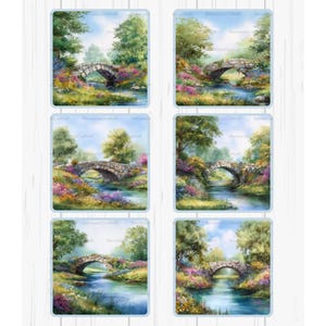 Gammal stenbro, Toppers för korttillverkning, scrapbooking eller journaling - 8,89 cm