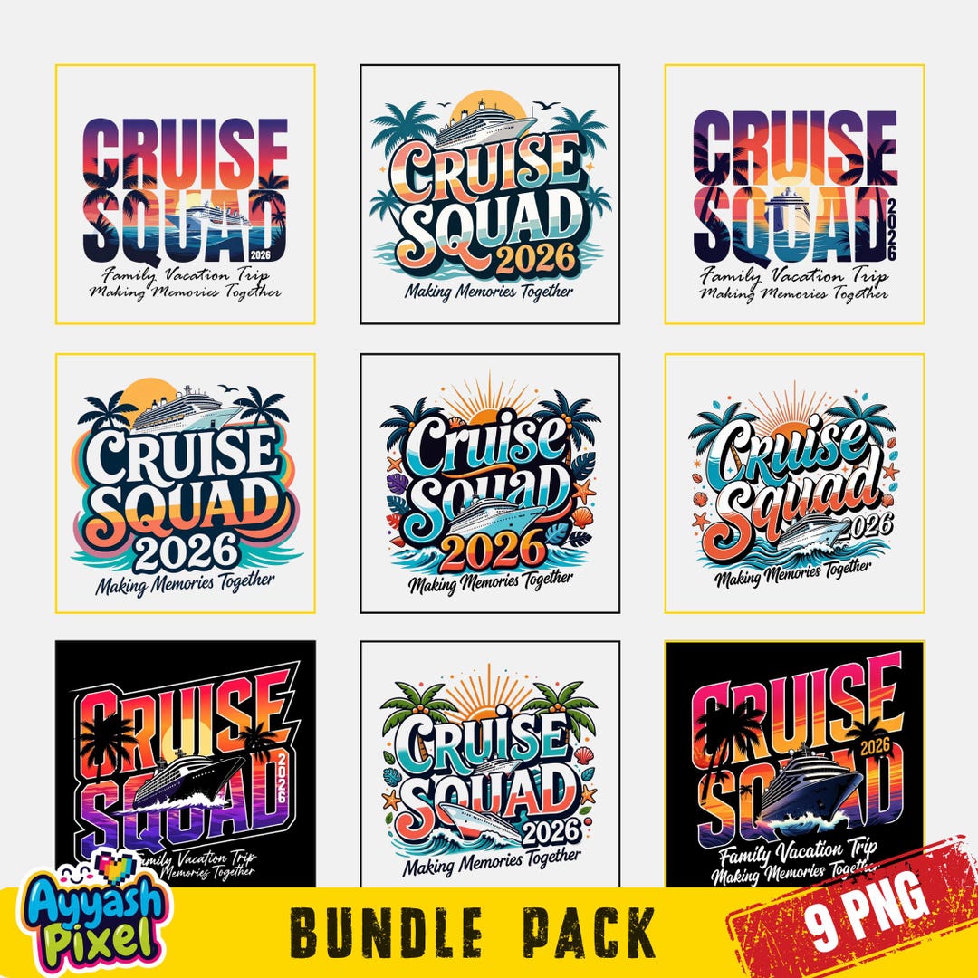 Cruise 2026 PNG Bundle | Family Cruise Trip PNG | Birthday Cruise ...