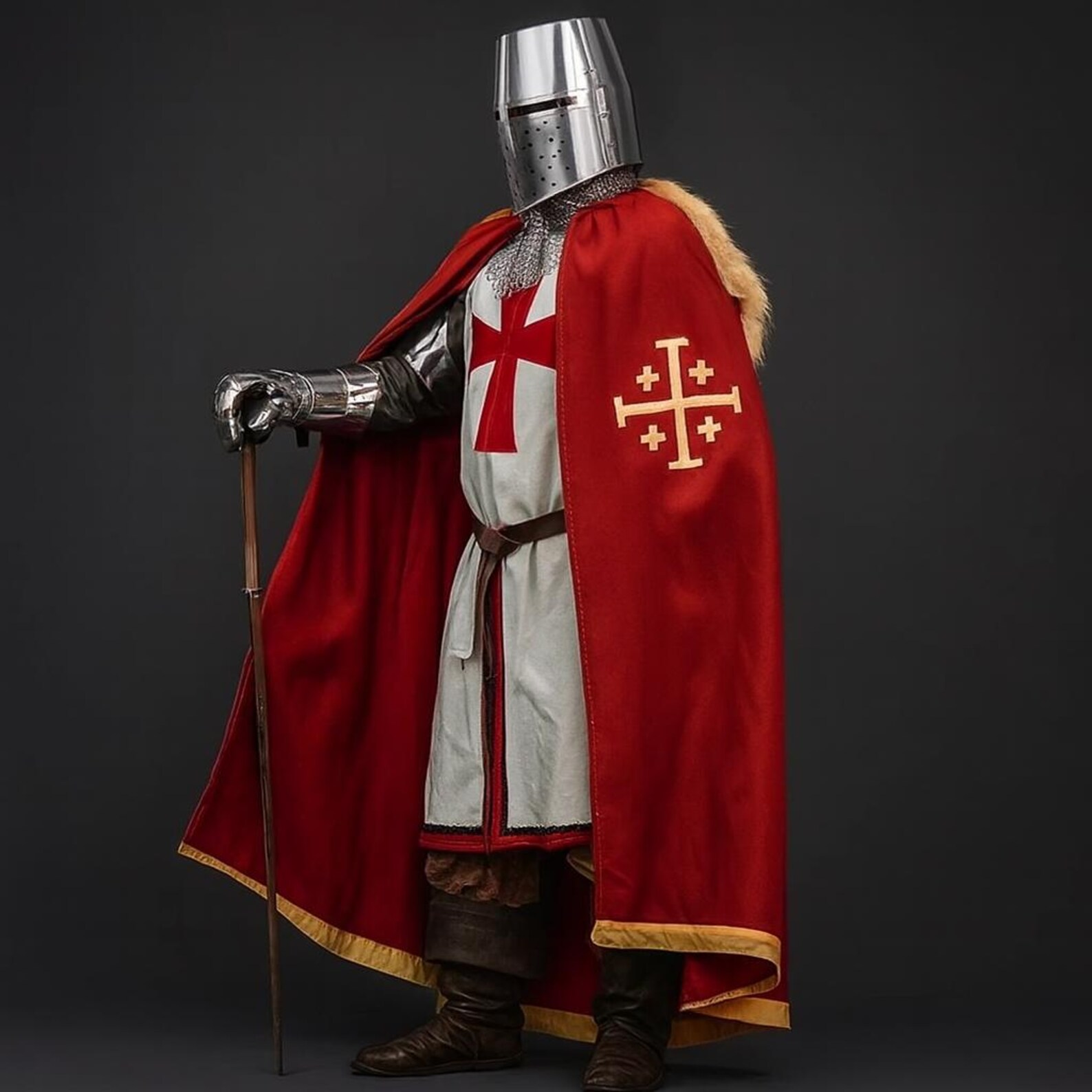 18 Gauge Steel Medieval Knight Full Body Armor | Royal Templar Cosplay ...